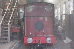 Saturday, 19.8.2023. Smoke hangs in the roof of the Engine Shed ...