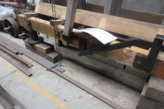 Tuesday, 15.8.2023. Bolts for the axleboxes on the Trestle Waggon have been fixed in position, ready for the boxes (and wheelsets) to be fitted.