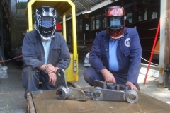 … with their dazzling new welding helmets!