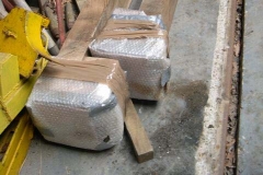 A knock-down kit of parts for a replica 2 plank Private Owner has been delivered for assembly.
