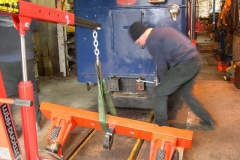 Chris tightens a bolt which has worked loose …