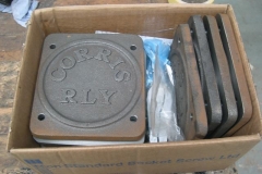 In the Carriage Shed, a box of machined axlebox covers and components have been delivered for No. 22 …