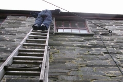 A problem had been identified with a leaking gutter, which Peter arranges to fix.