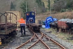 The initial selection of rail is loaded and will be shunted to the North Platform.