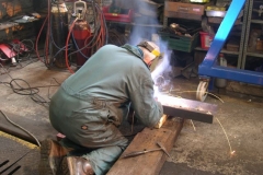 … which is then welded in place.