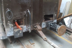... and allow Adrian to weld plates on to the frames to take spring buffers without setting the van body on fire!