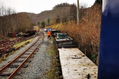 Saturday,  19.12.2020. Time for a grand shunt of the head-shunt at Maespoeth. With the ultimate aim of extracting the “CAT Carriage” for restoration to begin in 2021.