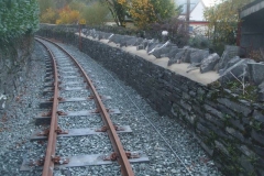 Elsewhere, the rebuilt wall in Corris has been finished and looks good ...