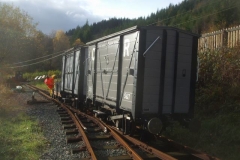 Thursday, 17.11.2022. In preparation for clearance of part of the Carriage Shed, stock is shunted ...