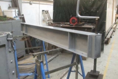 Another fabrication job finished today - the other end of the gantry spreader beam being replaced has been welded in place, the steel cleaned up and given a coat of primer.