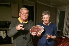 Alf & Jill proudly show of their plate that was presented to them both by Richard Foyn. Alf, of course, has recently stepped down as editor of our quarterly newsletter "The Corris-Pondent" after being at the helm for 25 years.