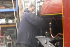 Once complete, the pump is re-assembled on the loco using our new lifting bracket ...