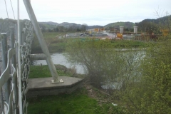 This is as viewed from the Millennium Bridge, which is built on the alignment of the original Corris Railway river bridge.