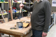 … while Dick is stirring paint in the Carriage Shed …
