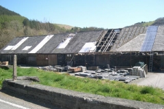 The quarry sheds at Aberllefenni are being re-roofed …