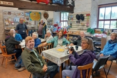Led by Keith, H.F. Walking Holidays popped in for a cup of tea on their way from the Craft Centre to C.A.T.