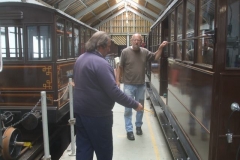 … with Bill and Charles discussing the finer points of outstanding work on the outside of carriage No. 23 …
