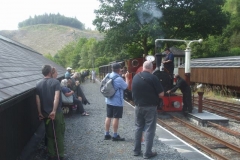 Of course, our visitors enjoy photographing the loco taking water …
