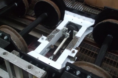 … before fitting brake components to another carriage bogie (and preparing another one similar).