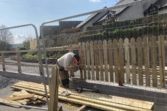 Fencing has continued to be added, with John adding new pallings as fast as they can be cut