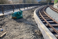 The full extent of the new platform can be seen, with all blockwork finished