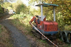 … after the mini excavator was moved by Steve to behind the Carriage Shed.
