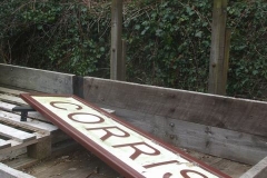 … including the removal of the station sign board for refurbishment.
