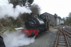At Pendre, Jack shunts No. 3 before disposal on shed …