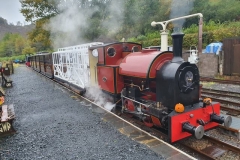 Saturday, 26.10.2019. Trains this weekend have an extra carriage, and suitable decoration for the occasion … (AR)