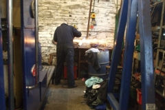 While all this is going on, in the Engine Shed Bob is modifying parts for the waggon …