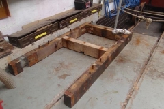 … and further strip the rotten frames of a Heritage waggon for use as a pattern for a replacement.