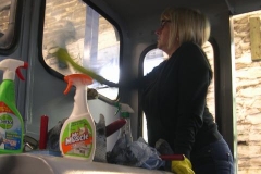 … while Penny Jolley cleans its windows!