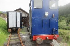 Tuesday, 23.5.2023. No. 6 has pulled the carriages out of the shed, to give better access to the pit below ...