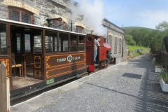 ... and the train heads towards Corris for its first passengers of the day.