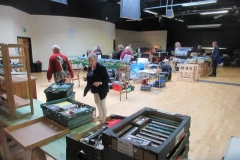 By late afternoon, the Model Railway Exhibition is being cleared up ...
