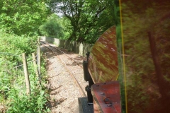 Later, the loco heads back with the vans to Corris ...