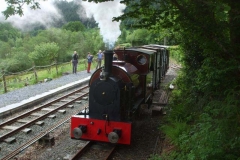 No time to hang around! No. 7 takes the vans up to Corris, with a few photographers recording the event.