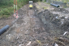 … and by the end of the day, the initial foundation to the outer edge of the new embankment is shaped.