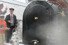 … decorated with appropriate headboards. Peter Guest died during the week, the organiser of the funds that created loco No. 7, and now No. 10.