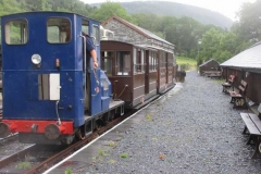 Friday, 14.7.2023. No. 6 returns from Corris (with a shortened formation) from a Special for a school group.