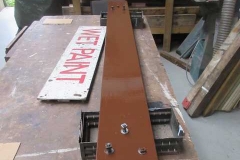 Meanwhile, Tony has been preparing a replacement seat plank for a platform bench …