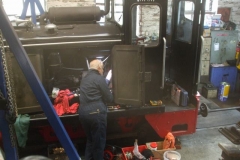 Thursday, 16.03.17. Simon continues his work on loco No. 11.