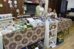Debbie with her fresh & local table.