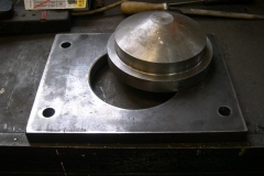… and the centre hole prepped for welding on two of them, ready to weld in the pivot.
