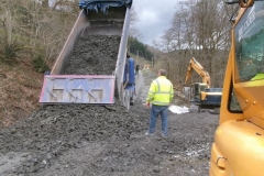 ... with another shelf being excavated below the access track ...
