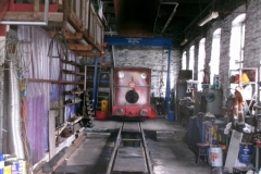 ... who can take a (distant) peek at No. 10, residing in the back of the Engine Shed.