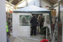 Tuesday, 28.11.2023. The first of the gazebo's are up ...