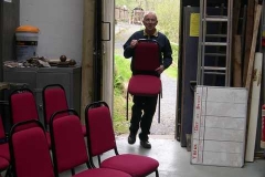 …and here comes Chris with the 50th chair!