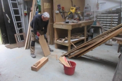 Friday, 28.4.2023. Andy is sorting timber supplies ...