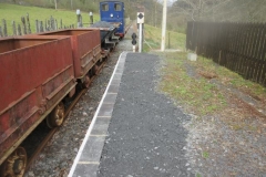 ... the outer ends of the two platforms at Maespoeth have been brought up to level with sub-base ...